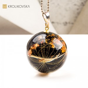 Naszyjnik kula z prezent z duszą handmade.