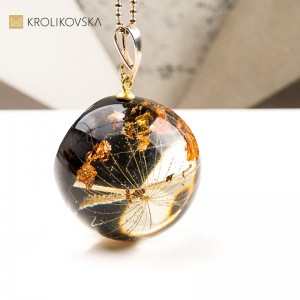 Naszyjnik kula z prezent z duszą handmade.