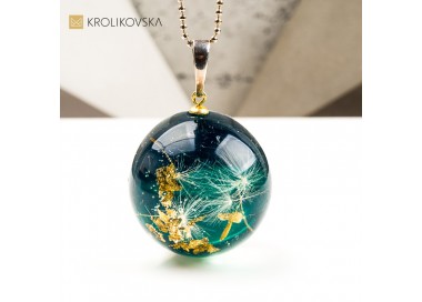 Naszyjnik kula, biżuteria artystyczna dla natury kobiety