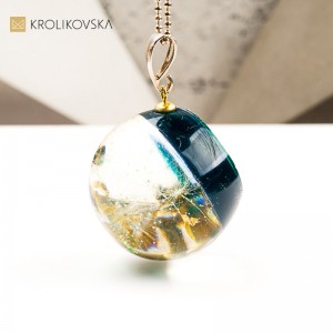 Naszyjnik kula, biżuteria artystyczna dla natury kobiety