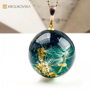 Naszyjnik kula, biżuteria artystyczna dla natury kobiety