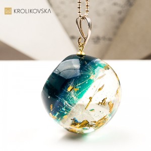 Naszyjnik kula, biżuteria artystyczna z natury