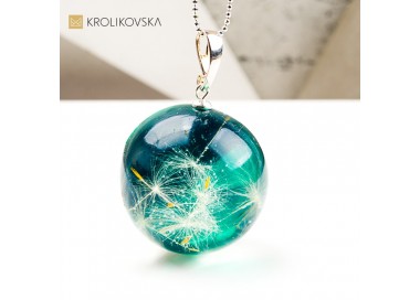 Naszyjnik z dmuchawcem w srebrnej oprawie – wyjątkowy prezent