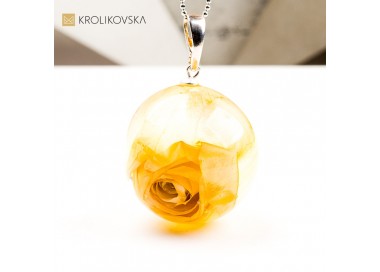 Naszyjnik kula, biżuteria handmade na prezent świąteczny.