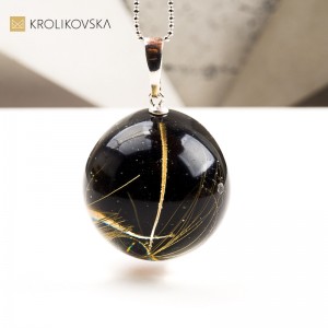 Naszyjnik kula, biżuteria artystyczna prezent handmade.
