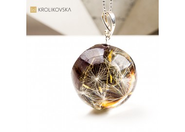 Naszyjnik kula, biżuteria handmade symbol spokoju.