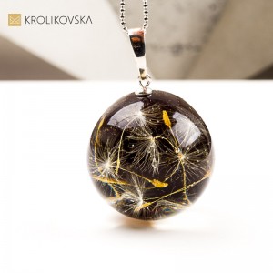 Naszyjnik kula, biżuteria handmade symbol spokoju.