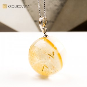 Naszyjnik kula, biżuteria artystyczna prezent na święta