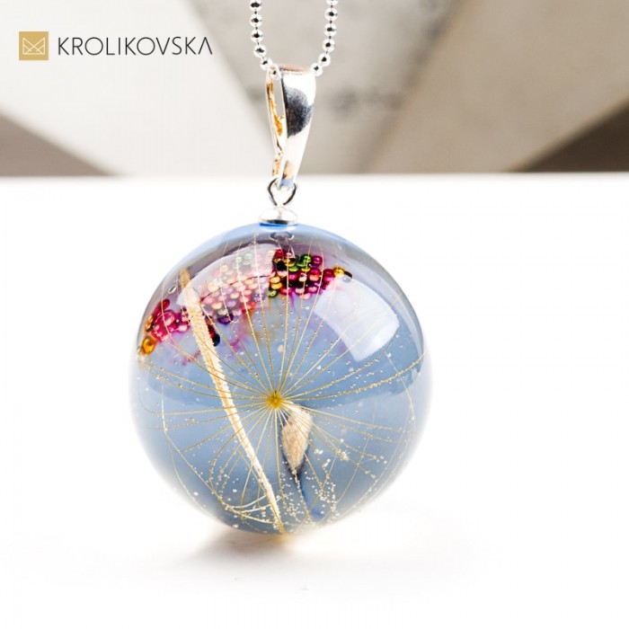 Naszyjnik kula, biżuteria handmade dla niej.