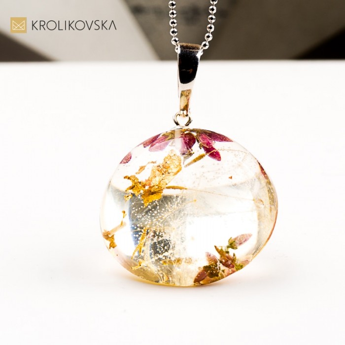 Naszyjnik z dmuchawcem – biżuteria artystyczna pod choinkę