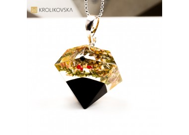 Naszyjnik z wrzosem – biżuteria artystyczna handmade