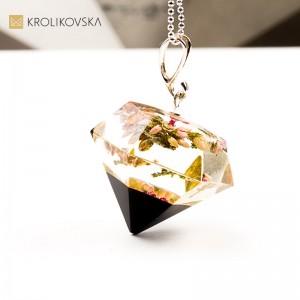 Naszyjnik z wrzosem – biżuteria artystyczna handmade