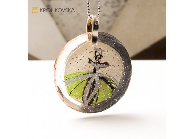 Oryginalny naszyjnik z grafiką, prezent dla wyjątkowej kobiety