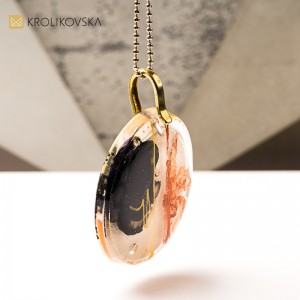 Artystyczny naszyjnik handmade, prezent pod choinkę.