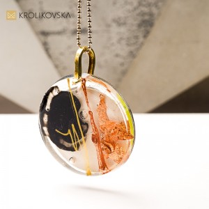 Artystyczny naszyjnik handmade, prezent pod choinkę.