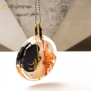 Artystyczny naszyjnik handmade, prezent pod choinkę.