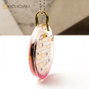 Artystyczny naszyjnik handmade, prezent pod choinkę.