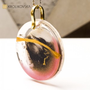 Artystyczny naszyjnik handmade, prezent pod choinkę.