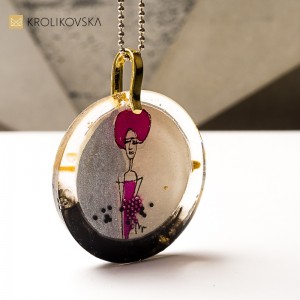 Biżuteria z malowaną grafiką, prezent pełen znaczenia.