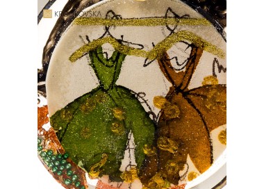 Naszyjnik z żywicy z grafiką, prezent na każdą okazję.