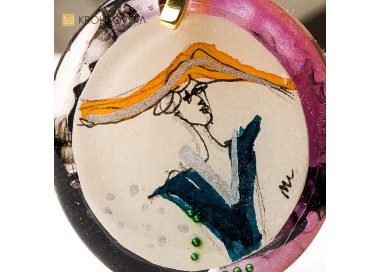 Naszyjnik z grafiką, podarunek z przesłaniem.