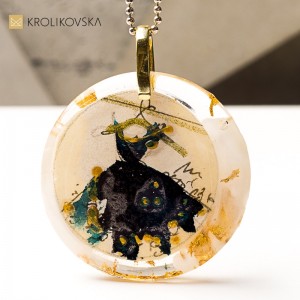 Naszyjnik artystyczny handmade, ponadczasowy design.