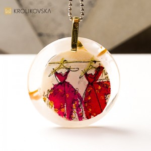 Biżuteria inspirowana naturą, naszyjnik handmade.