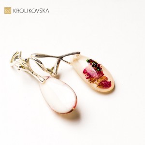 Klipsy do uszu artystyczne luksusowy prezent świąteczny.