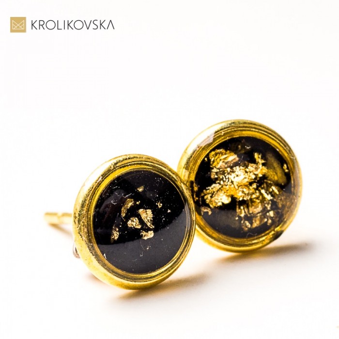 Kolczyki do uszu z żywicy elegancki prezent dla niej.