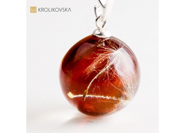 Biżuteria z dmuchawcem – naszyjnik.