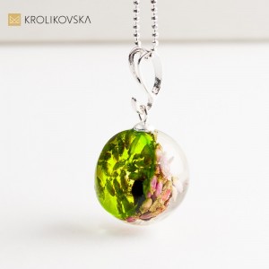 Naszyjnik handmade z wrzosem.1