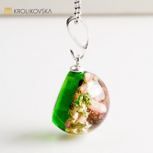 Polski design – naszyjnik z wrzosem.