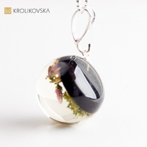 Naszyjnik z wrzosem – biżuteria handmade