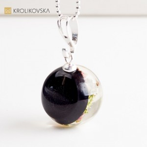 Naszyjnik z wrzosem – biżuteria handmade