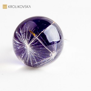 Biżuteria z prawdziwymi dmuchawcami w żywicy, ręcznie robiona biżuteria artystyczna1