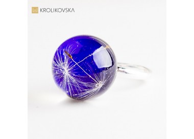Biżuteria z prawdziwymi dmuchawcami w żywicy, ręcznie robiona biżuteria artystyczna