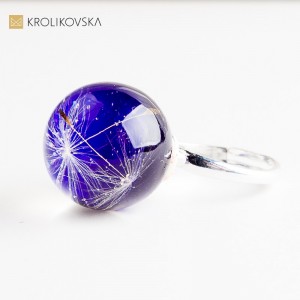 Biżuteria z prawdziwymi dmuchawcami w żywicy, ręcznie robiona biżuteria artystyczna