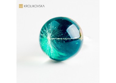 Biżuteria z  dmuchawcem zatopionymi w żywicy – autorska biżuteria na prezent