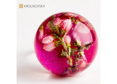 Pierścionek z wrzosem – oryginalna biżuteria dla niej.