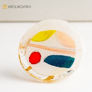 Pierścionek handmade z ręcznie malowaną grafiką – wyjątkowa biżuteria damska.1
