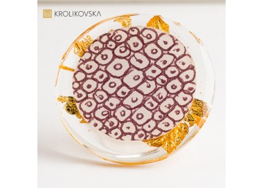 Pierścionek damski z oryginalną grafiką – ręcznie malowana biżuteria artystyczna.