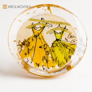 Pierścionek z autorską ilustracją – wyjątkowa biżuteria handmade.1