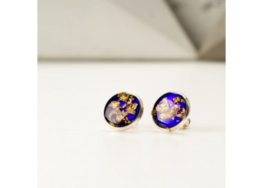 Klipsy do uszu granatowe do granatowej sukienki, granatowych butów czy granatowej torebki 1